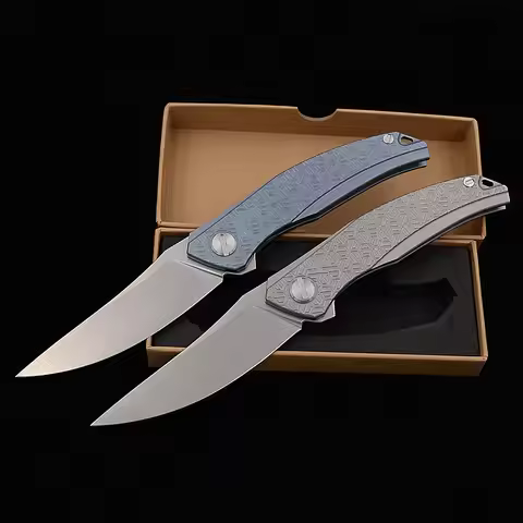 JUFULE Quantum 2024 Double Row Ceramic Bearing Titanium Handle Mark Cromax PM Folding Tactical Campi