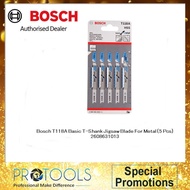Bosch T118A Basic T-Shank Jigsaw Blade For Metal (5 Pcs) 2608631013