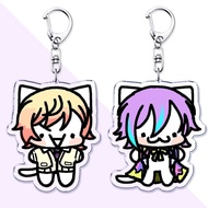 Cartoon Silly Cats Keychain for Bag Accessories Rui Tsukasa Akito Bag VIRTUAL SINGER Boys Key Chain 