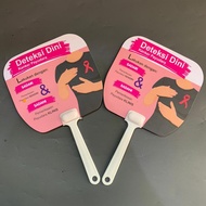 Breast Cancer Early Detection Fan - Breast Cancer Souvenir Fan - Cancer Educational Fan