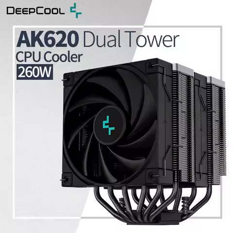 DeepCool AK620 Twin Towers CPU Air Cooler 6 Heatpipes White Dual Cooling Fans Radiator For LGA1700 2