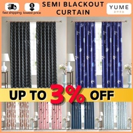 RCE Hook Type Modern Langsir Curtain Semi Blackout Langsir Pintu Door Curtain Ready Stock In Malaysia Tirai Tingkap
