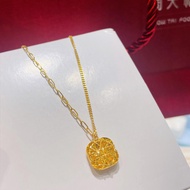 High-End Feeling AB Chain Niche Necklace Women 2026 New Style Simulation 999 Gold Clavicle Chain Lig