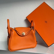 愛馬仕橘mini lindy