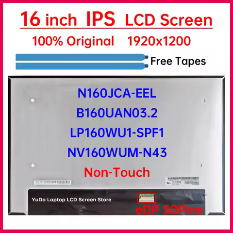 16" LCD Screen NV160WUM-N43 B160UAN03.2 LP160WU1-SPF1 For Lenovo IP 5 Chrome 16IAU7 Type 82V9 Displa