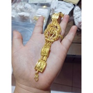 24k Gold Plated Washable Plate Bracelet Plate Bracelet Equivalent to 5 Quarters