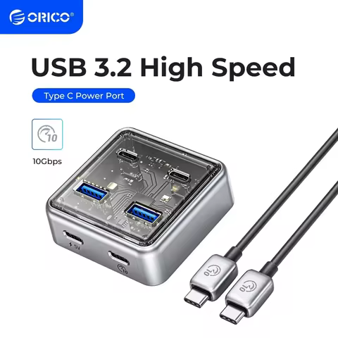 ORICO USB3.2 Hub Splitter Metal Material Usb Hub 10Gbps With 2 USB A Port and 2 USB C Port for All M