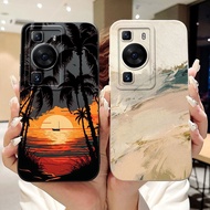 Huawei P60 Pro P 60 P60 Art Lens Protective Casing P60Pro P60Art P60 New Fashion Sunset Soft Silicon