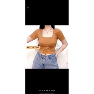 ZARA Square neck Knitted Plain
