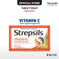 Strepsils Vitamin C 8s - Permen Pelega Tenggorokan
