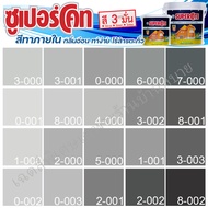 ICI Dulux สีเทา ซุปเปอร์โค้ท สีทาภายใน ฟิล์มด้าน ขนาด 3 และ 9 ลิตร สีทาบ้าน สีทาภายใน ไร้กลิ่น สีน้ำ