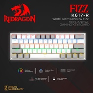 REDRAGON Reddragon Mechanical Gaming Keyboard 60% WHITE GREY RAINBOW FIZZ-K617-R
