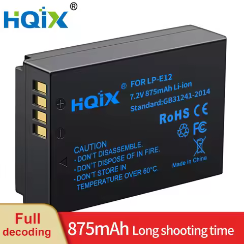 HQIX for Canon EOS Rebel SL1 M M50 Mark II M200 M10 100D X7 PowerShot SX70 HS Camera LP-E12 Charger 