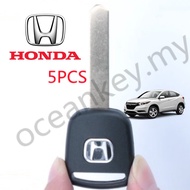 (5pcs)Honda Transponder Key Shell Civic City Immo Immobilizer Slot Chip Case Casing Supply Kunci HON