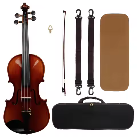 Astonvilla 4/4 Acoustic Violin Entirely Handmade Spruce Violin Fiddle With Case & Bow Beginners Prof