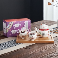 Lucky Cat Teapot ceramic Cat cup set hampers Chinese New Year cup cny 2025