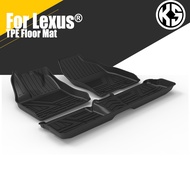 Car Floor Mat for Lexus RX450HL (6/7 Seats) CT RX UX ES NX TPE Rubber Waterproof Non-Slip Fully Surr