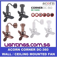 ACORN CORNER FAN DC-360- WALL / CEILING MOUNTED