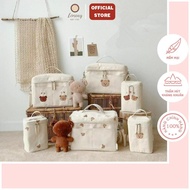 Diaper Thermosetting Bag Embroidered Pattern, Multi-Function Waterproof Diaper Bag Korean Style