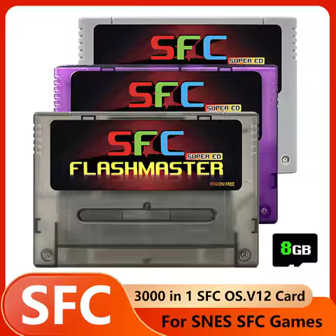 3000 in 1 OS.V12 SFC Game Card For Super Famicom With 8GB TF Card For SNES SFC Video Game Console Ga