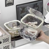 Mini Storage Box Desktop Pop Lid Type Small Transparent Tube Acrylic Hair Accessories Press Trash Ca