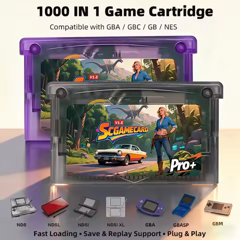 SCFW V1.5 Firmware GBA Card Mini Game Cartridge with RTC 1000+ Games Gameboy Advance Support GBC GB 