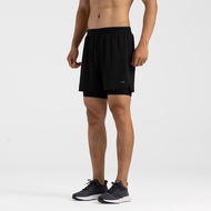 KIPRUN Men's Run 500 2in1 Comfort running shorts - Black
