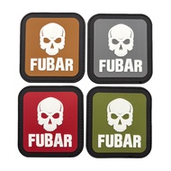 FUBAR Awful skeleton Luminous patch Morale Badge Velcro armband PVC Soft rubber backpack patch