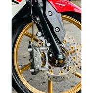 Original Brembo M3 For Yamaha NVX V1 V2 N-Max NMax 4Pot Brake Caliper Silver + Bracket Plug And Play