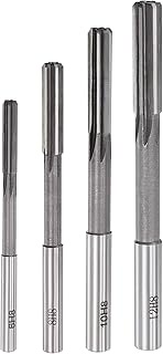 uxcell Chucking Reamer Set Lathe Machine Reamer Straight Flute Milling Cutter High Speed Steel H8 To