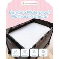 Bamboo Waterproof Mattress Protector 60x150x10 - Color Foam - Anti-Bedwetting Bed Sheet - Waterproof