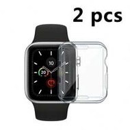 2pcs Transparent TPU Smart Watch Protective Case Compatible With Apple Watch Size 38mm, 40mm, 41mm, 