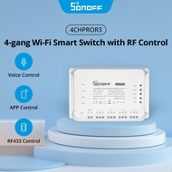 SONOFF 4CHPROR3 Wifi Smart Switch with RF Control 4 Gang Inching/Self-Locking/Interlock Wireless for DIY Smart Home