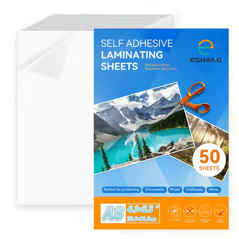 Transparent Self-Adhesive Cold Mounting Paper -50 Sheets, A6 Size 4.1 X 5.8 Inches, Used for Paper P
