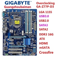 Used GIGABYTE GA-Z77P-D3 GA-Z77-HD3 GA-Z77-D3H GA-Z77M-D3H GA-Z77-DS3H GA-Z77X-UD3H Z77M Z77 Motherb