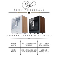 [SK TECH] TECWARE TIMBER M [BLACK | WHITE] M-ATX TG GLASS GAMING PC CASE 1-YEAR WARRANTY