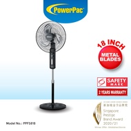 PowerPac Stand Fan, Metal Blade Stand Fan 18 inch (PPFS818)