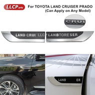 For Toyota Land Cruiser 200 Prado 150 FJ200 FJ150 FJ120 2003-2020 Side 3D Chromed Badge Decal Sticke