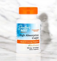 โคคิวเทน Doctors Best High Absorption CoQ10 with BioPerine 100 mg 60/120 Softgels / Coenzyme Q10