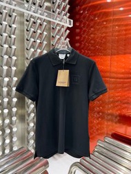 🈶️現貨 BURBERRY Polo衫 巴寶莉皮標logo發泡圓領短袖T恤上衣