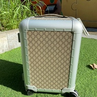 全新GUCCI櫃上當季鋁框gg logo PORTER CABIN PLUS TROLLEY 21吋登機箱硬殼旅行箱740391