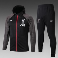 19-20 season Top Quality Liverpool black Jersey jacket Training Suit Top And Pants Suit