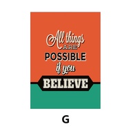 Positive Attitude Quotes Canvas Art Poster Prints Retro Style Inspirational Wall Decorative Picture 