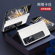 เคสโทรศัพท์หนังแท้ Honor Magic V2 Magic Vs2 Magic Vs3 รุ่นพิเศษพร้อมขาตั้งดูดซับแม่เหล็กแบบปิดได้เต็