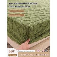Flannel mattress protector Taffeta plus velvet antibacterial milk velvet thickened sheet protector