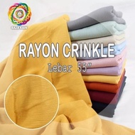 Bahan Kain RAYON CRINKLE (1 Roll/50 yard) Kain Viscose Viscos Kerut