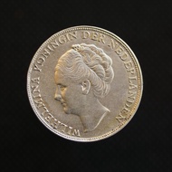 Uang Kuno Koin 1 Gulden Belanda Wilhelmina 1943 -1255
