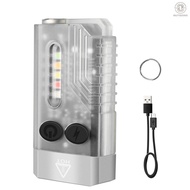 Portable LED Flashlight with 365nm UV Light Multifunctional Keychain Flashlight Magnetic Work Light