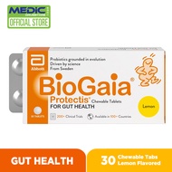 Biogaia Protectis Tabs For GUT COMFORT - 30 Probiotics Chewable Tablets Lemon Flavoured - By Medic Drugstore