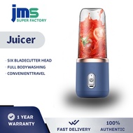 JMS 310ml 2 Cups Portable Fruit Juicer Blender 6 Blade Juice Mixer Mini Ice Blender USB Charging Wir